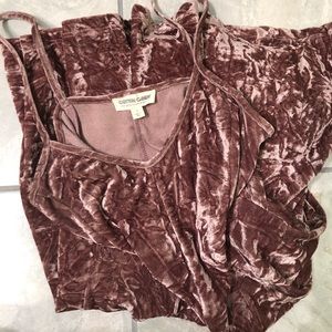Crushed Velvet A-Line Mini Dress